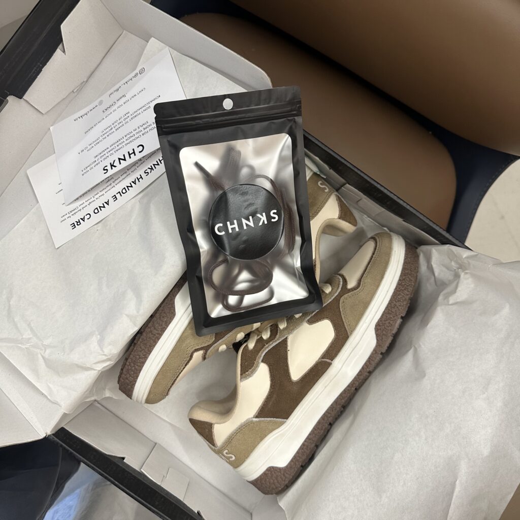An unboxing shot of CHNKS sneakers highlighting premium packaging, modern design, and India’s homegrown sneaker appeal loved by Gen Z fashion enthusiasts.